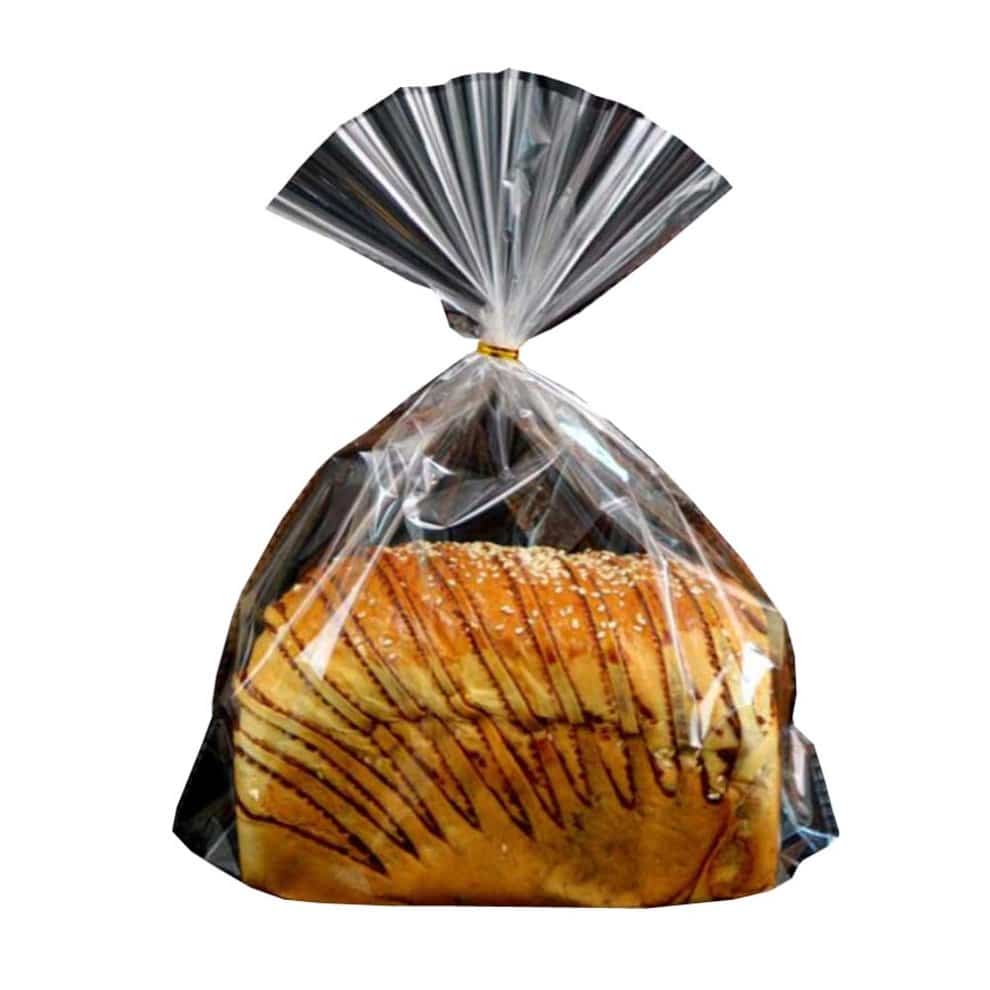100pcs Plastic Bread Bag Food Packaging Storage Bakery Toast Bag
