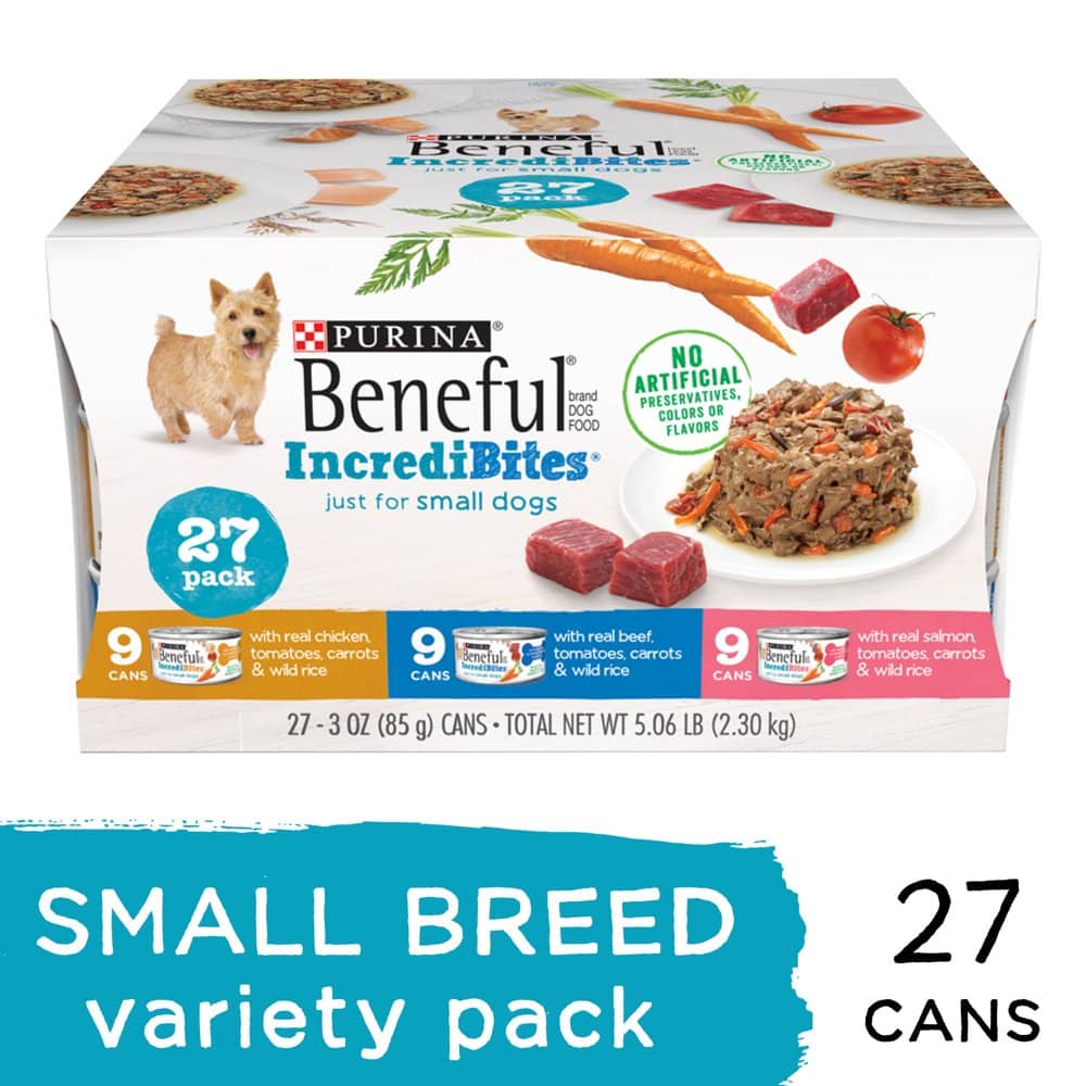 (27 Pack) Purina Beneful Small Breed Wet Dog Food Variety Pack ...