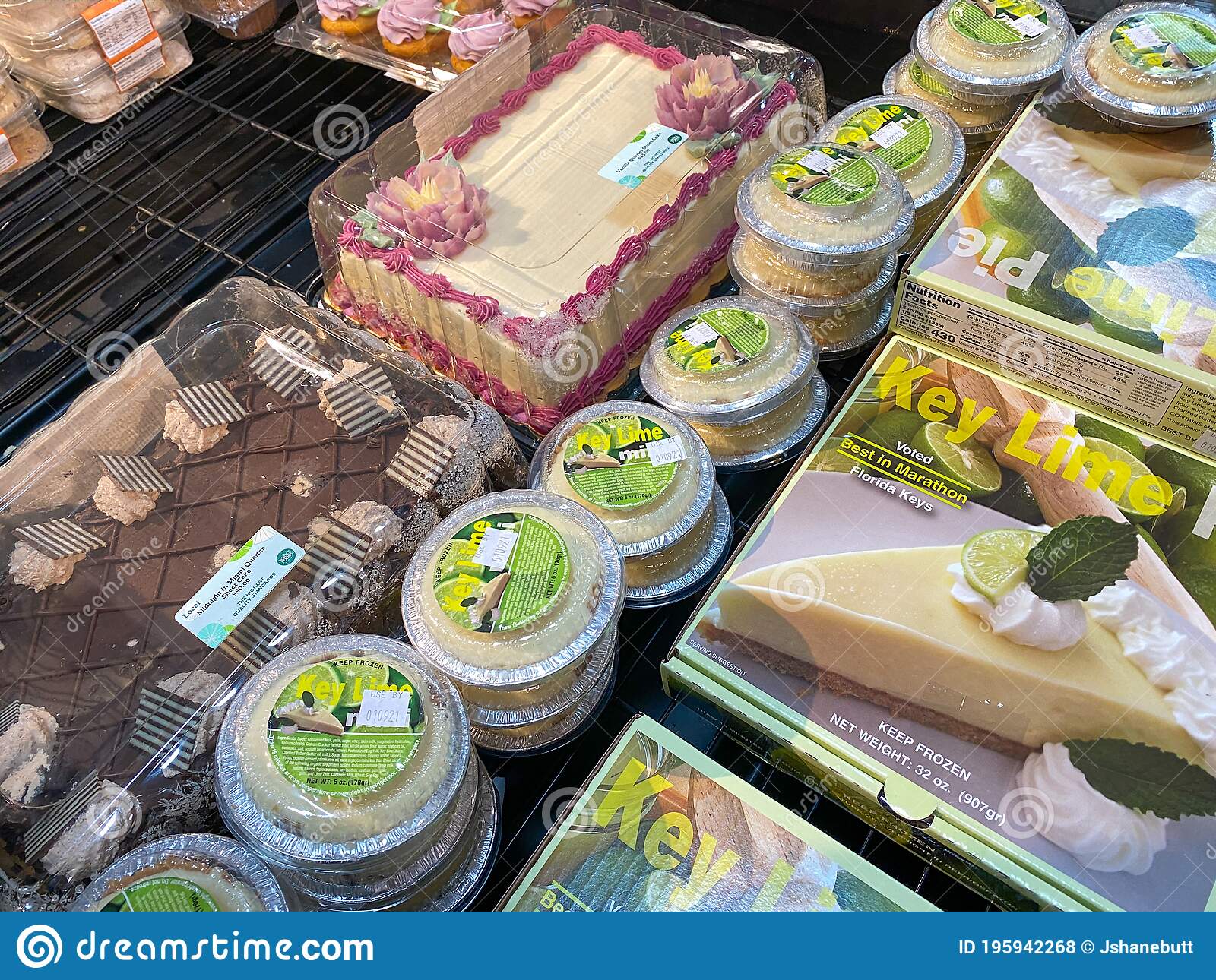 A Display Of Cakes And Key Lime Pies At A Whole Foods Market Grocery ...