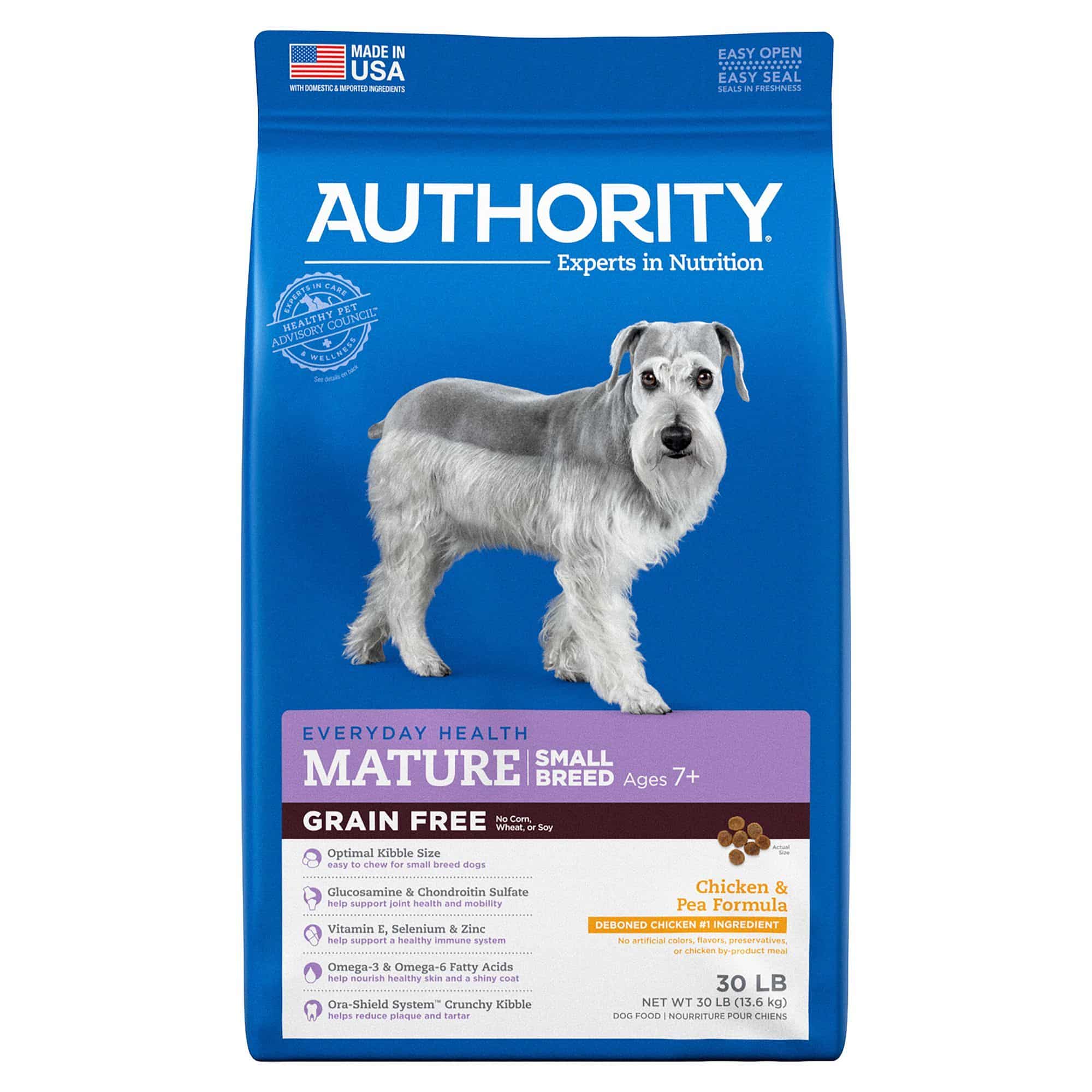 Authority Small Breed Mature Adult Dog Food