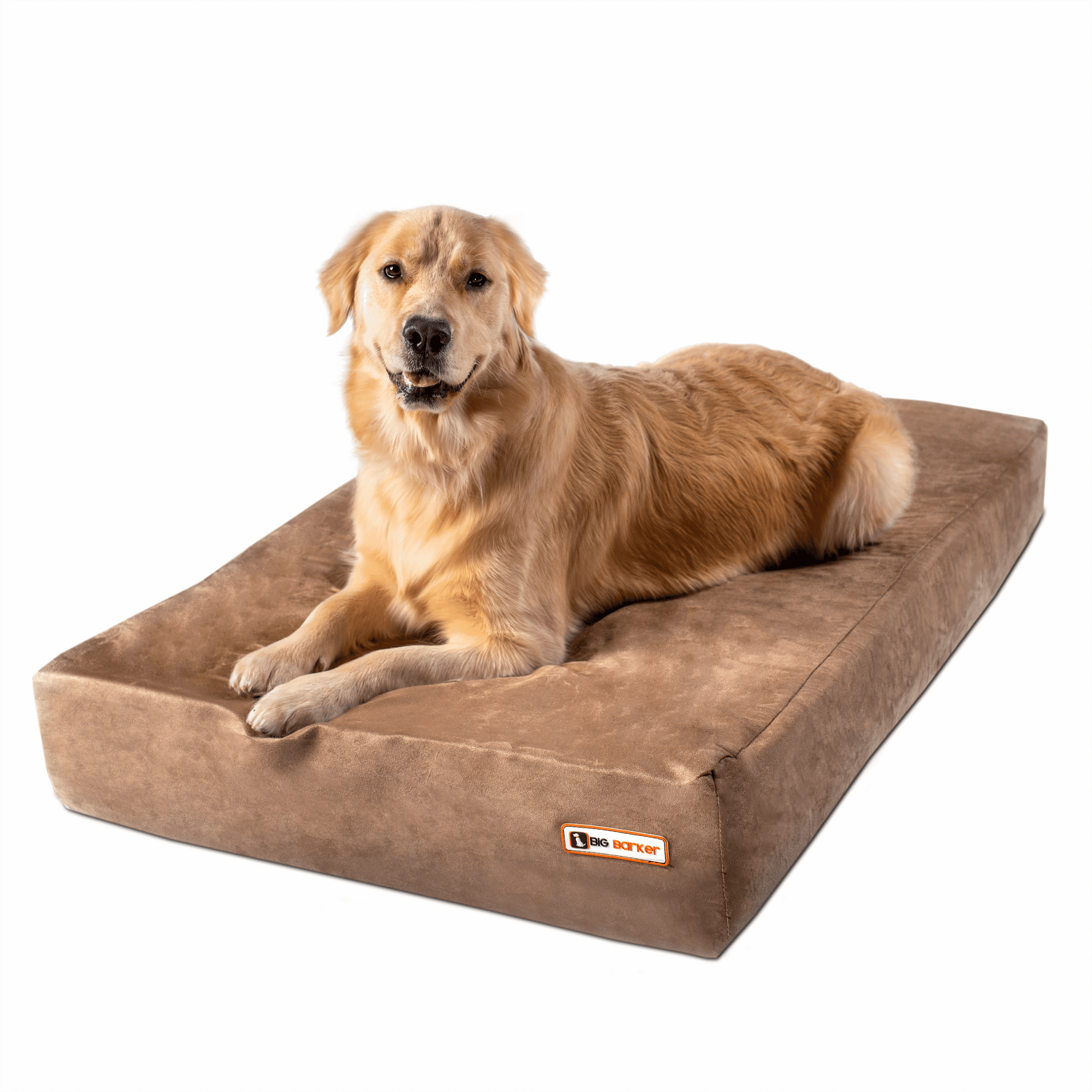 Big Barker 7"  Pillow Top Orthopedic Dog Bed for Large Breed Dogs, Khaki ...