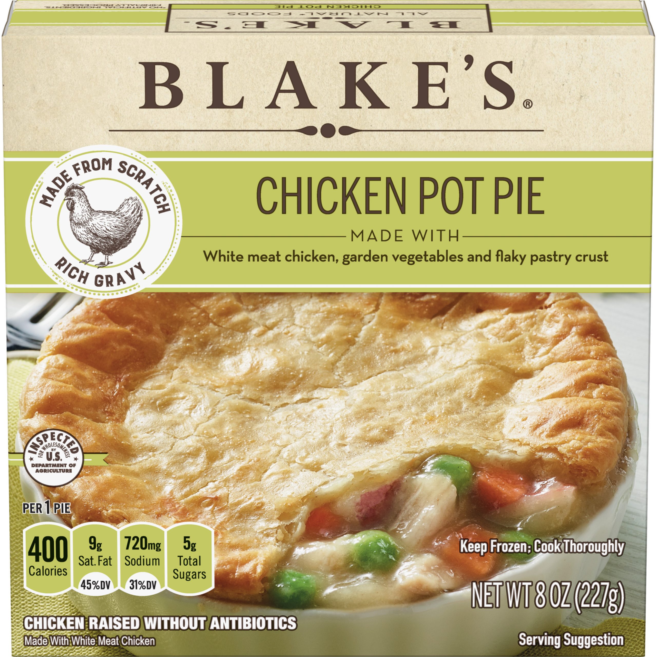 BLAKES Frozen Meal Chicken Pot Pie All