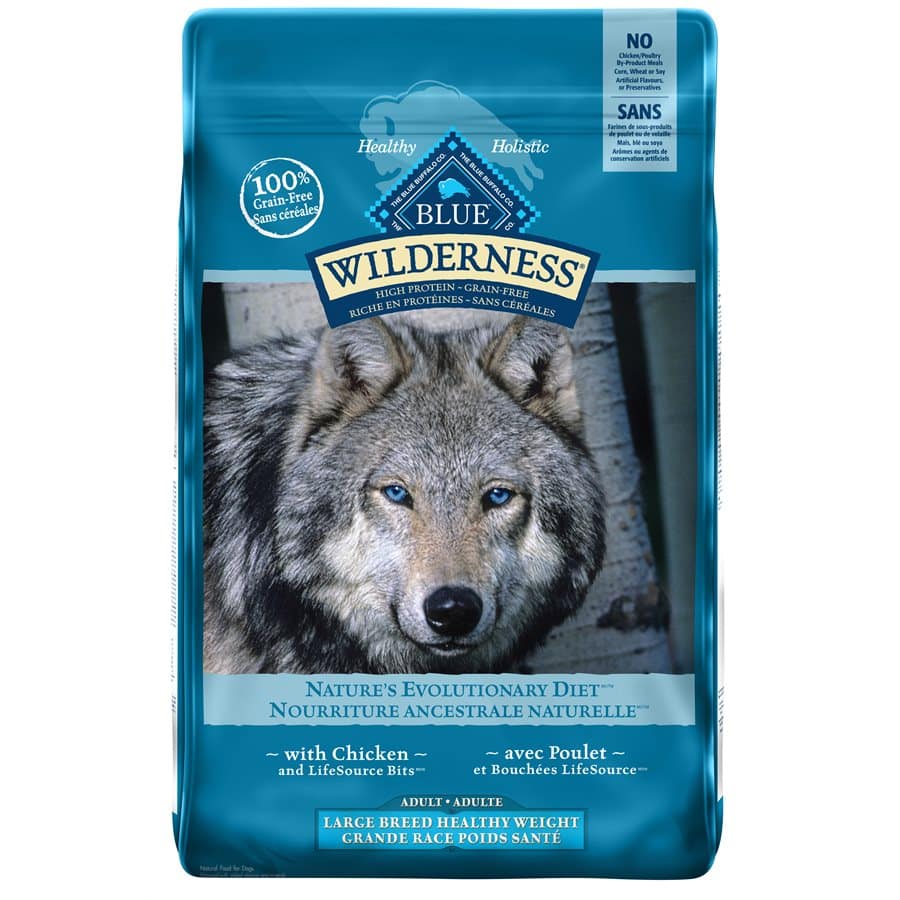 Blue Buffalo Wilderness Healthy Weight Large Breed Adult Dog Chicken 24LB