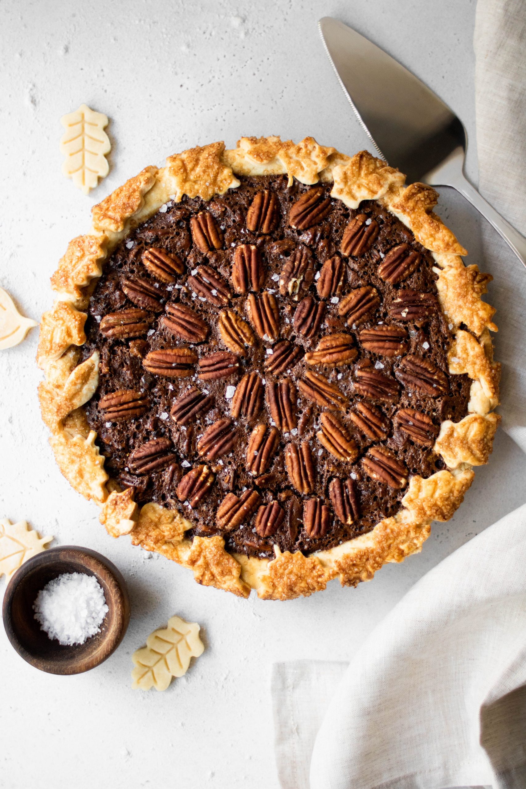 browned butter salted chocolate pecan pie