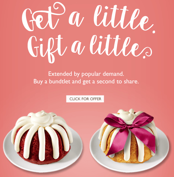 Buy One Bundlet And Get One Free Nothing Bundt Cakes