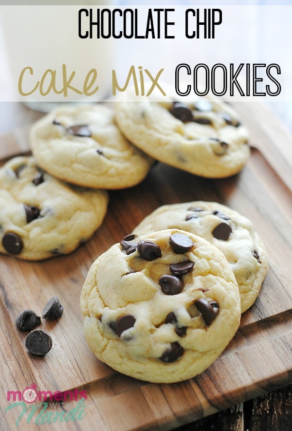 Chocolate Chip Cake Mix Cookies  Moments With Mandi
