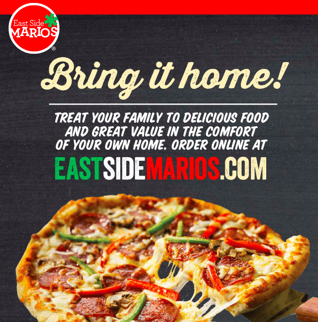 East Side Marios Canada Online Promo Code Deal: Spend $40 ...