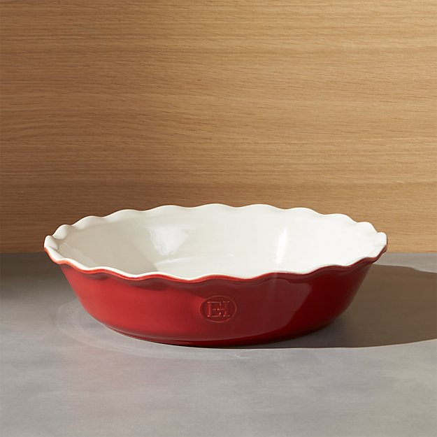 Emile Henry Modern Classic Rouge Red Pie Dish