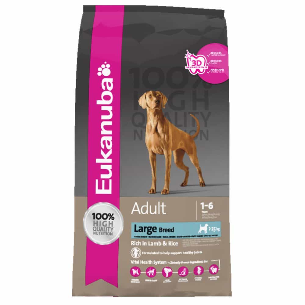 Eukanuba Adult Large Breed Dog Food with Lamb &  Rice 12kg