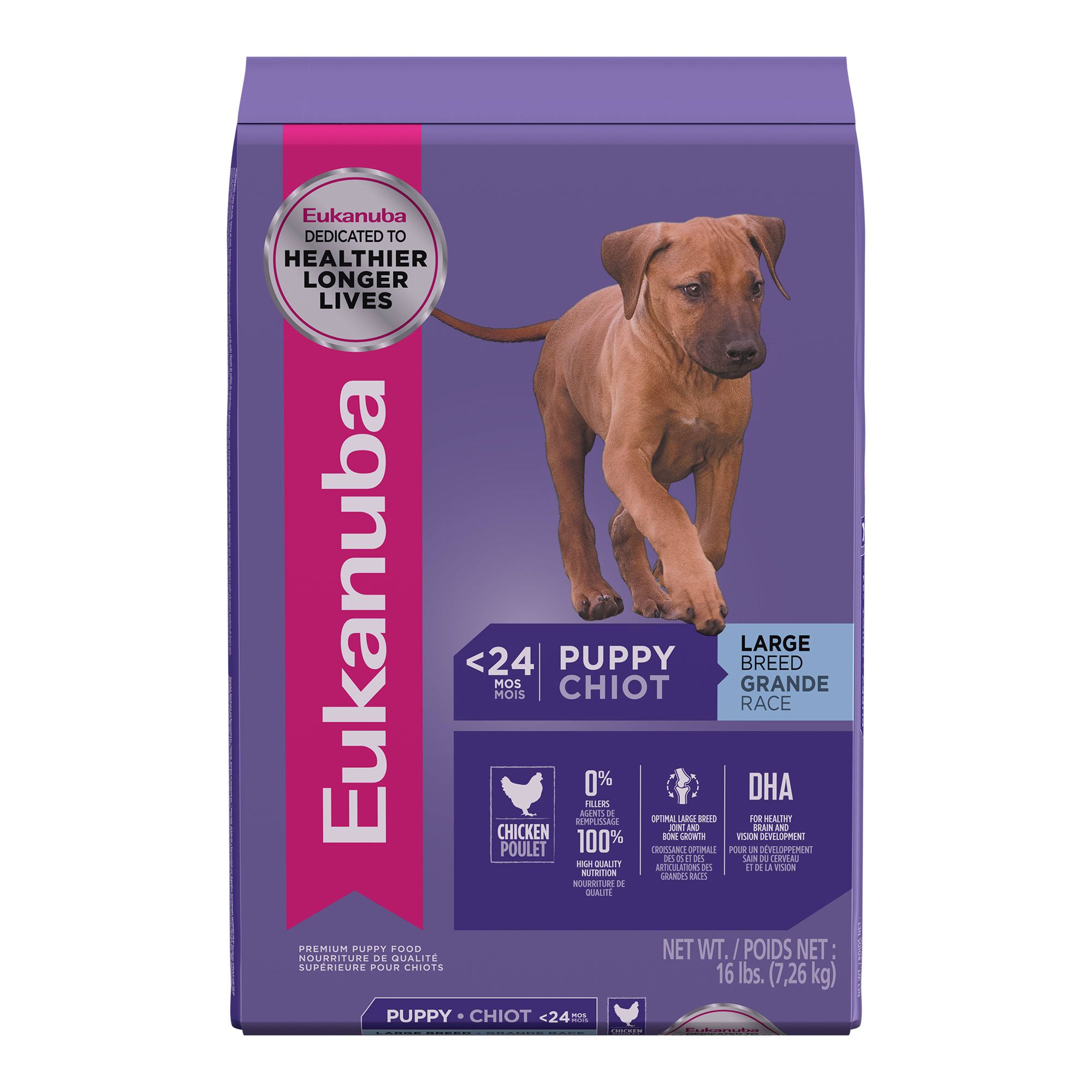 Eukanuba Puppy Large Breed Chicken Flavor Dry Dog Food, 16 lbs.