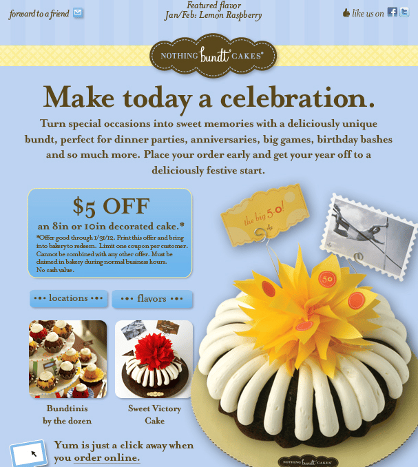 Fort Worth on the Cheap » Nothing Bundt Cakes coupons