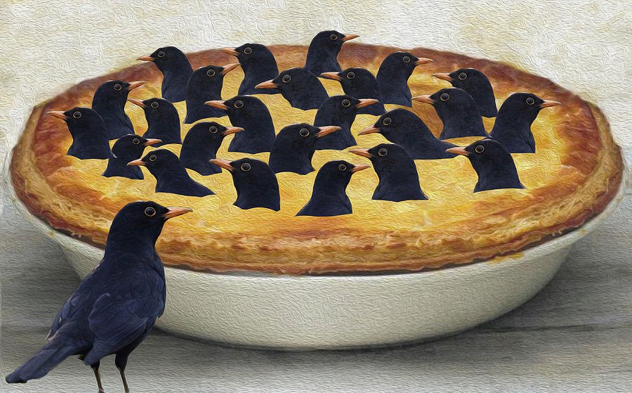 Four And Twenty Blackbirds Baked In A Pie Digital Art by ...