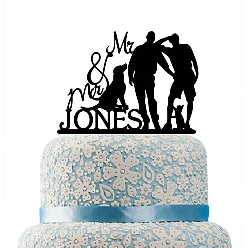Gay Wedding Cake Topper ,Personalized Homosexual Wedding Cake Topper ...
