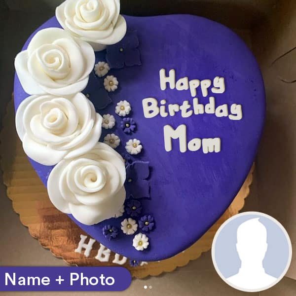 Happy Birthday Cake For Mom With Name And Photo