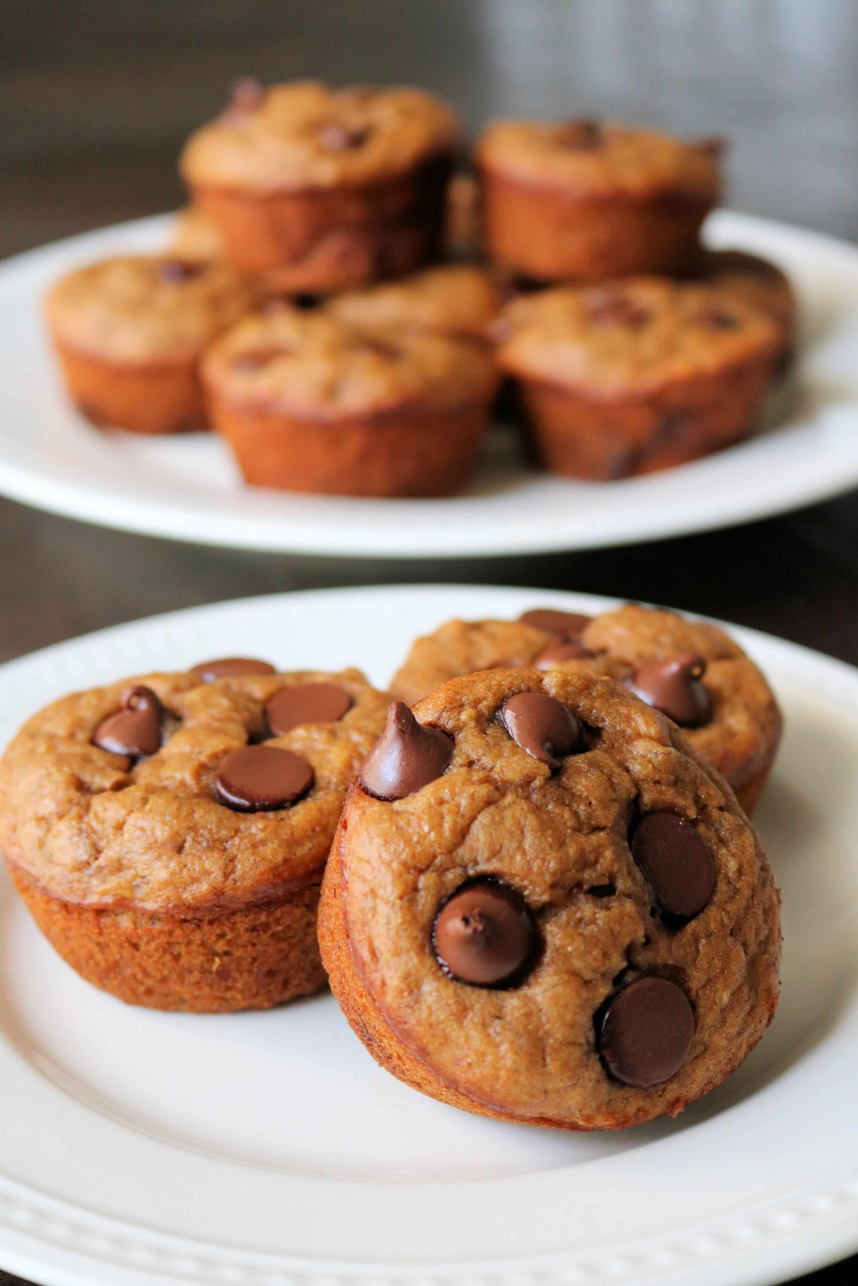 Healthy Banana Chocolate Chip Muffins (Low Calorie)
