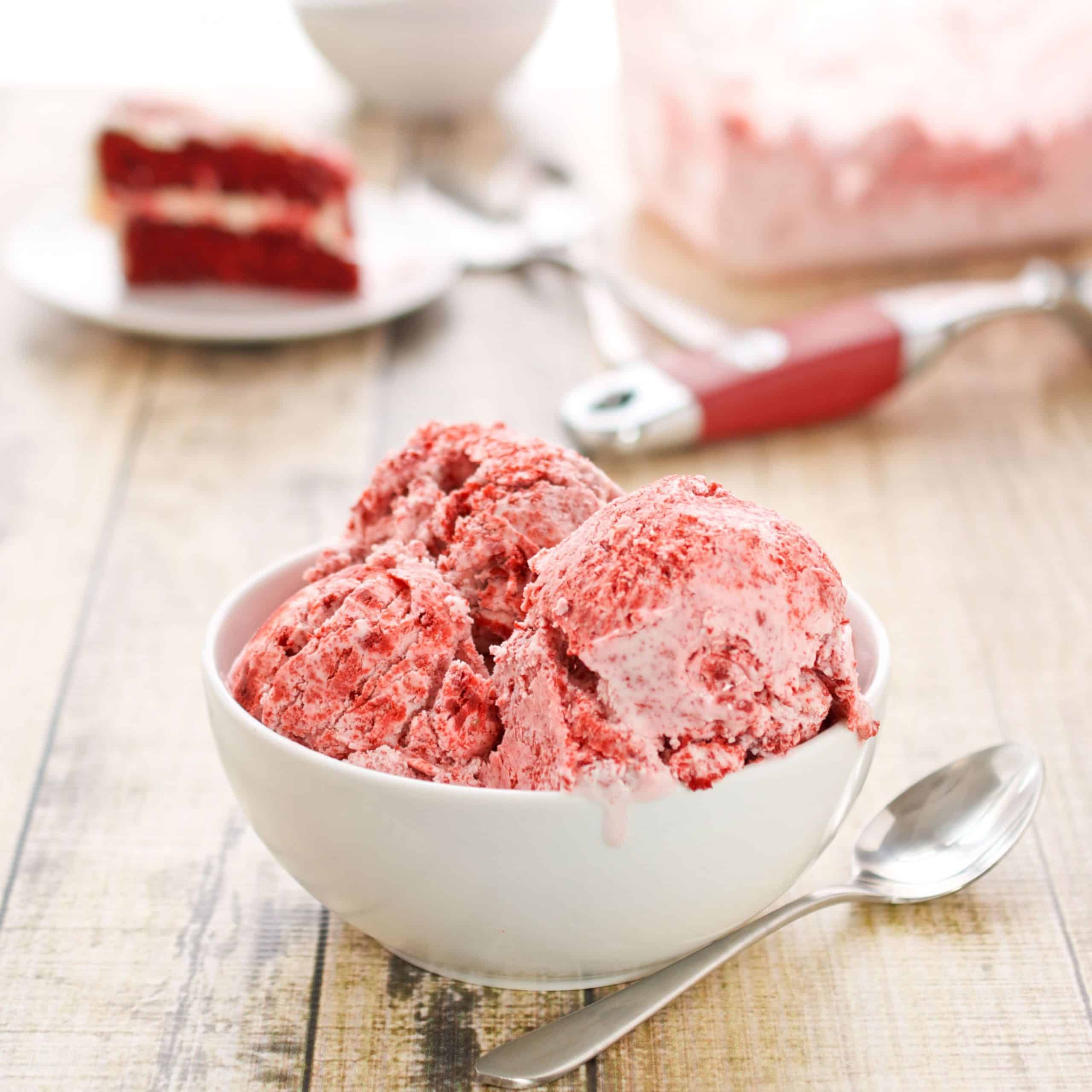 Homemade Red Velvet Ice Cream