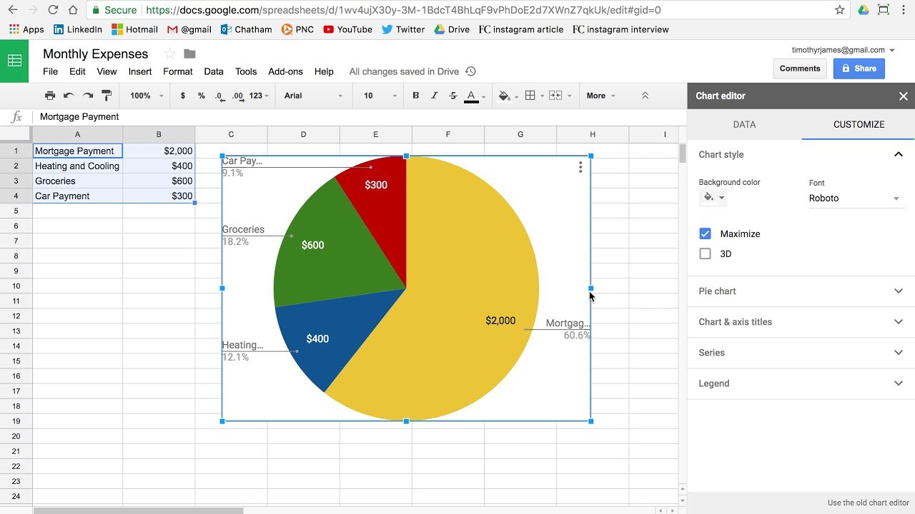 How Do I Make A Pie Chart In Google Docs