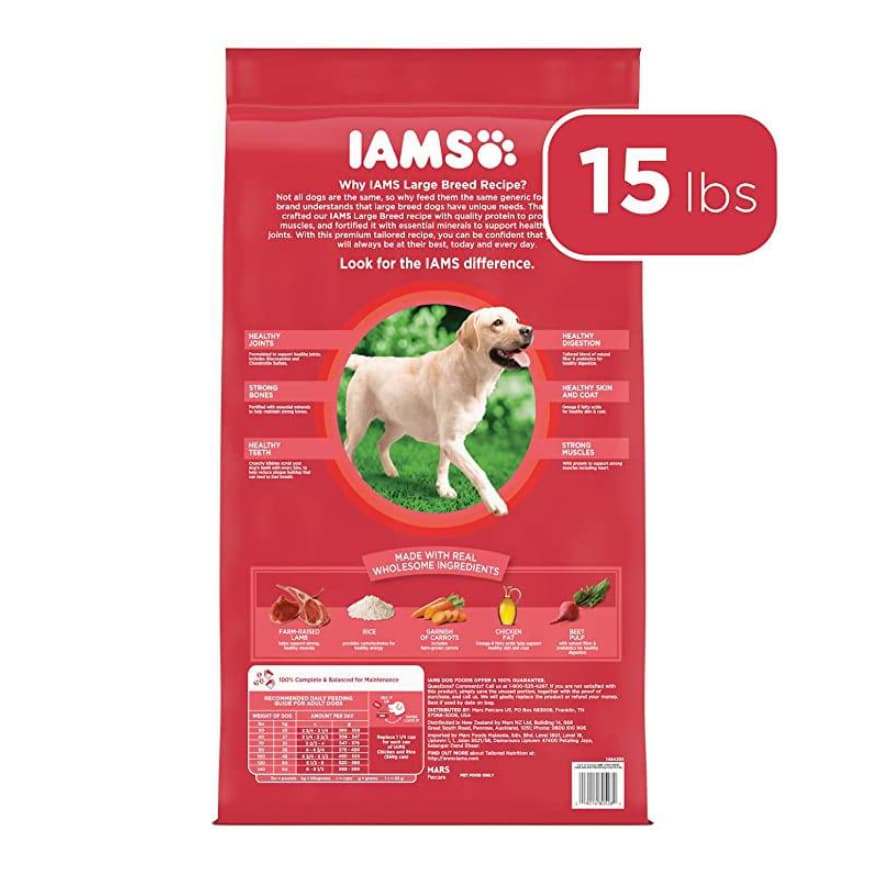 Iams ProActive Health Adult Large Breed Dog Food Lamb and Rice 15
