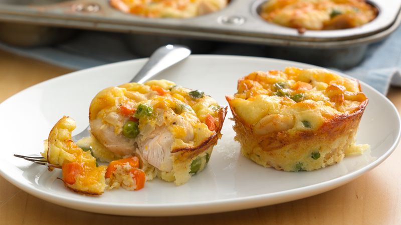 Impossibly Easy Mini Chicken Pot Pies recipe from Betty ...