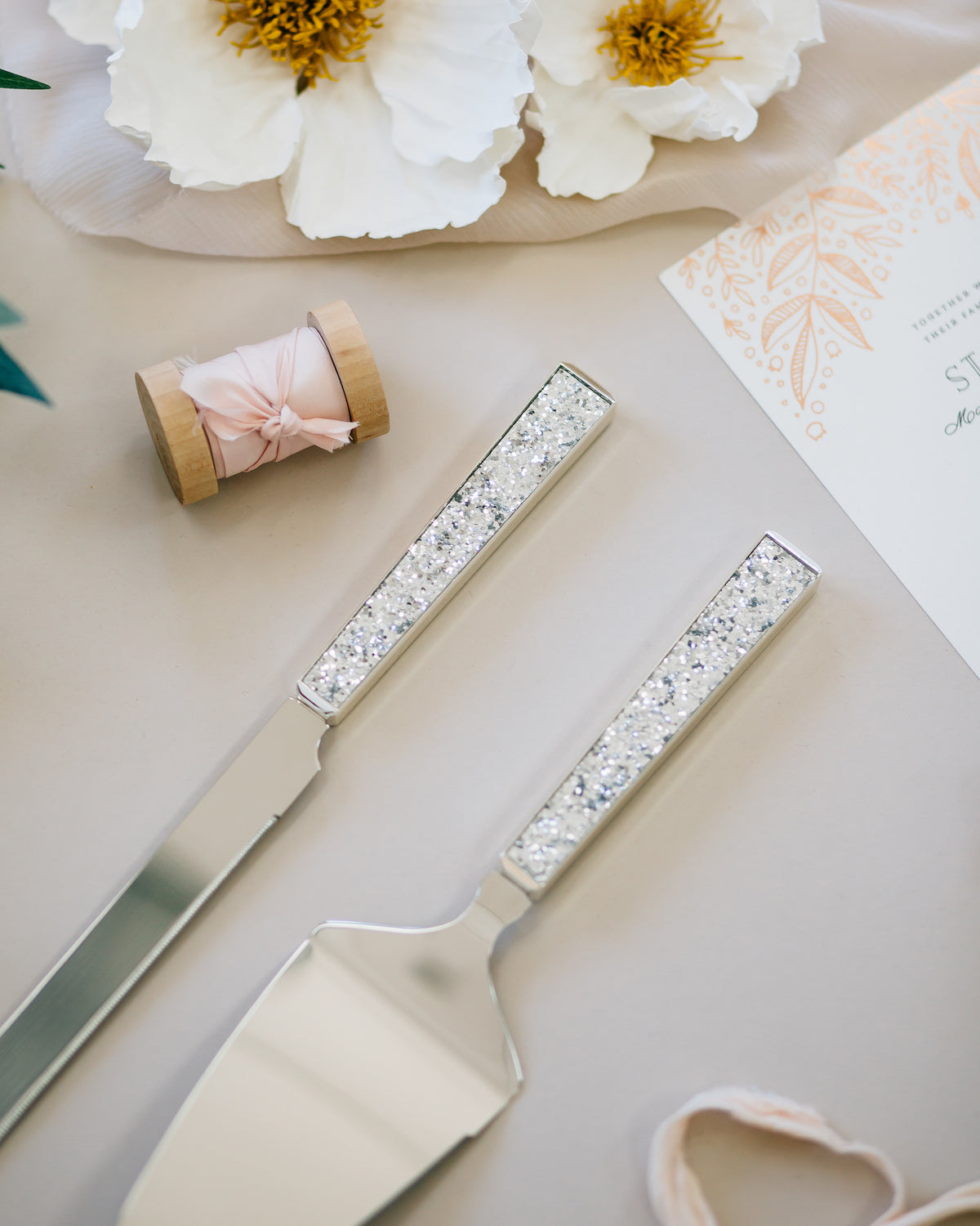 Kate Spade Simply Sparkling Silver Wedding Cake Knife and Server Set ...