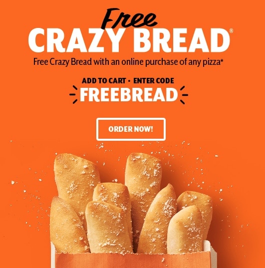 Little Caesars: Purchase a Pizza (via Pizza Portal/App) &  Get Crazy Bread
