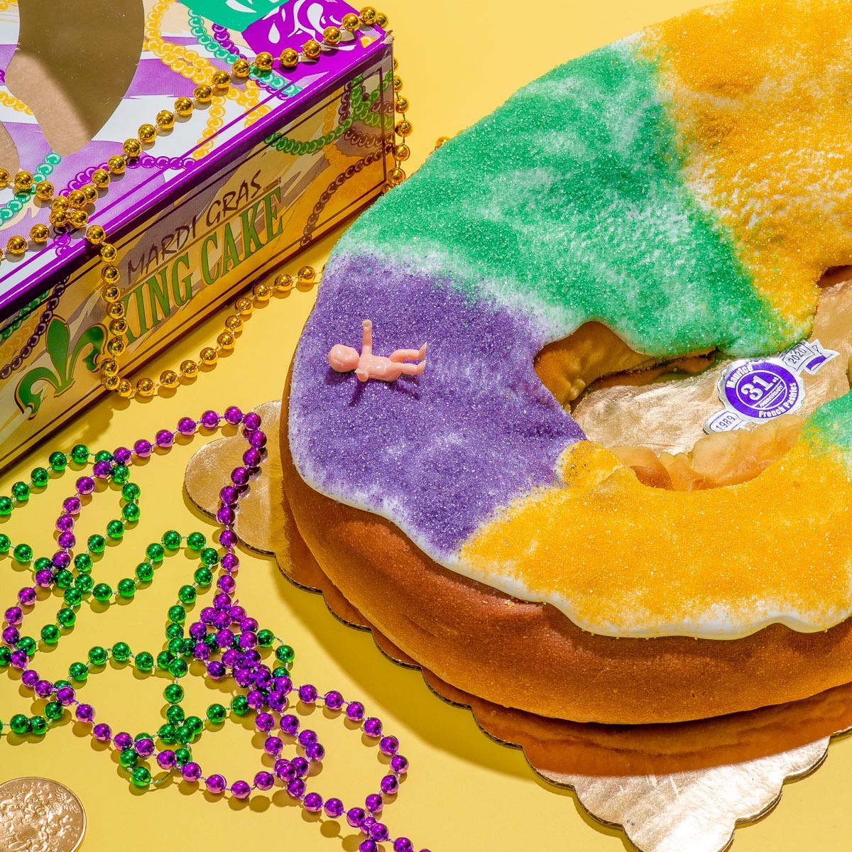 New Orleans King Cake with Filling by Maurice French Pastries