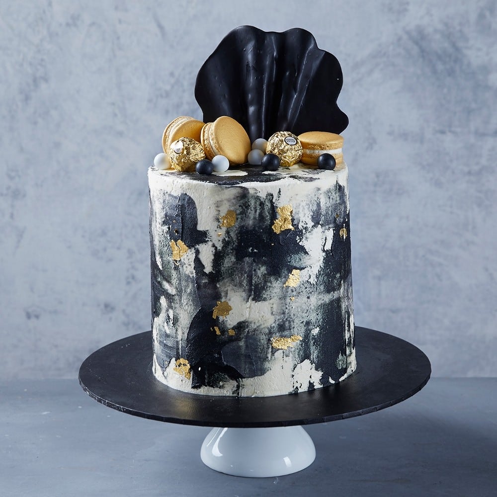 Newest For Elegant Black And Gold Drip Cake