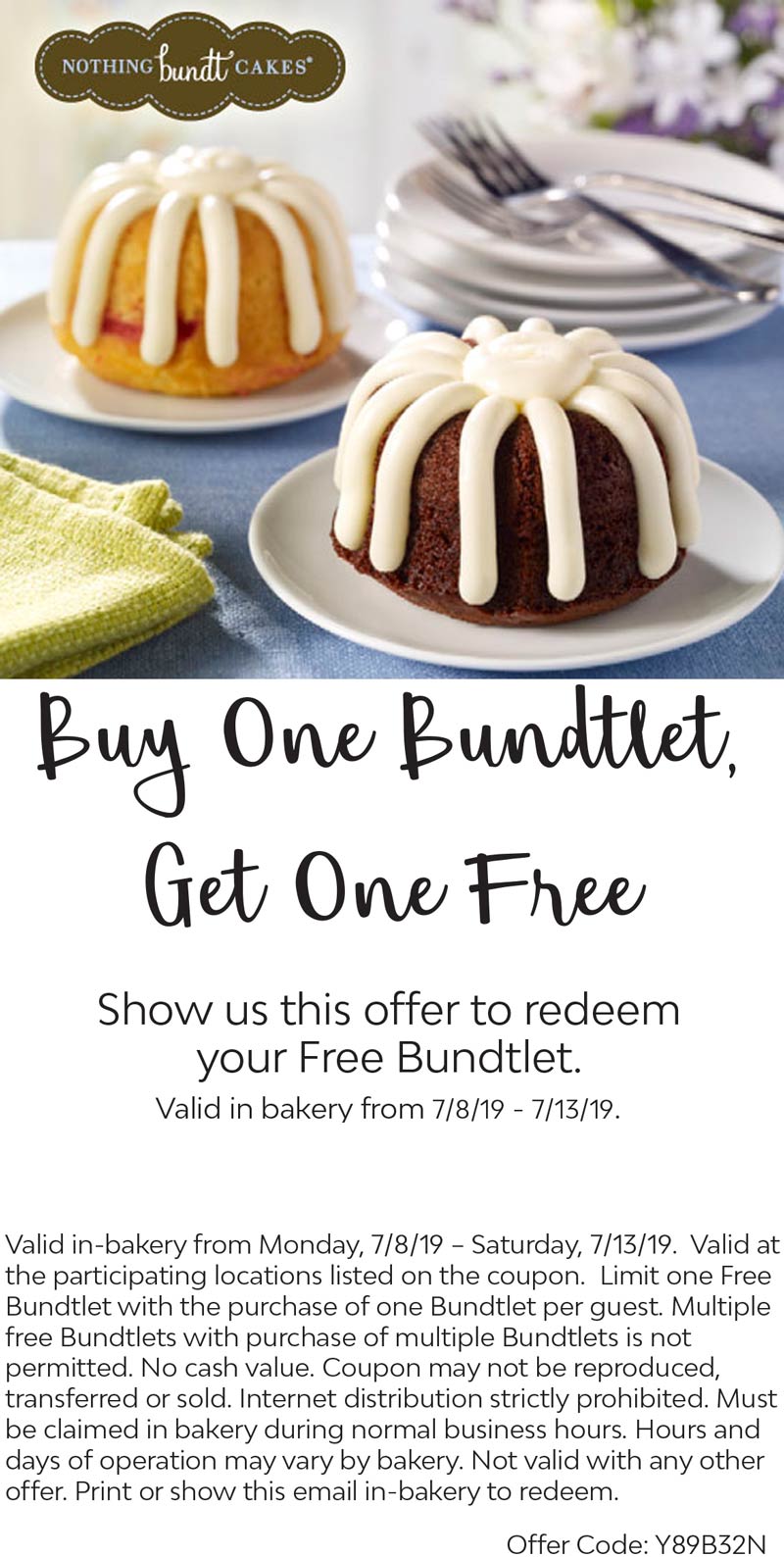 Nothing Bundt Cakes July 2021 Coupons and Promo Codes ð