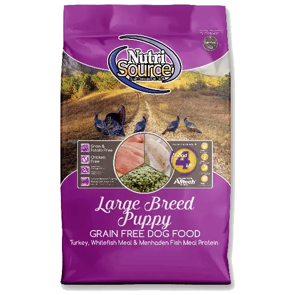 NutriSource Dog Dry Puppy Large Breed Grain Free Turkey &  Whitefish ...