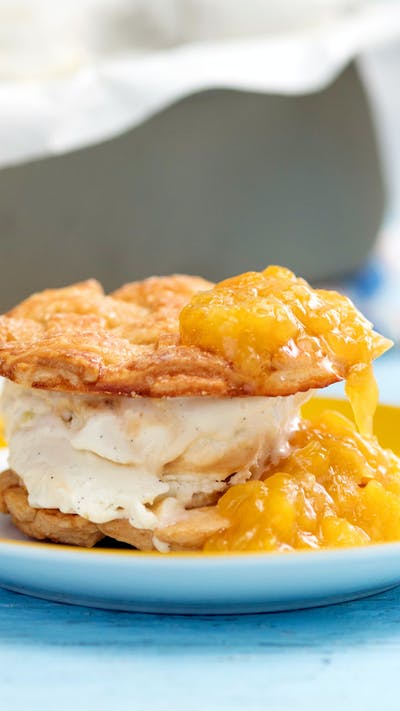Peach Pie Ice Cream Sandwiches ~ Recipe