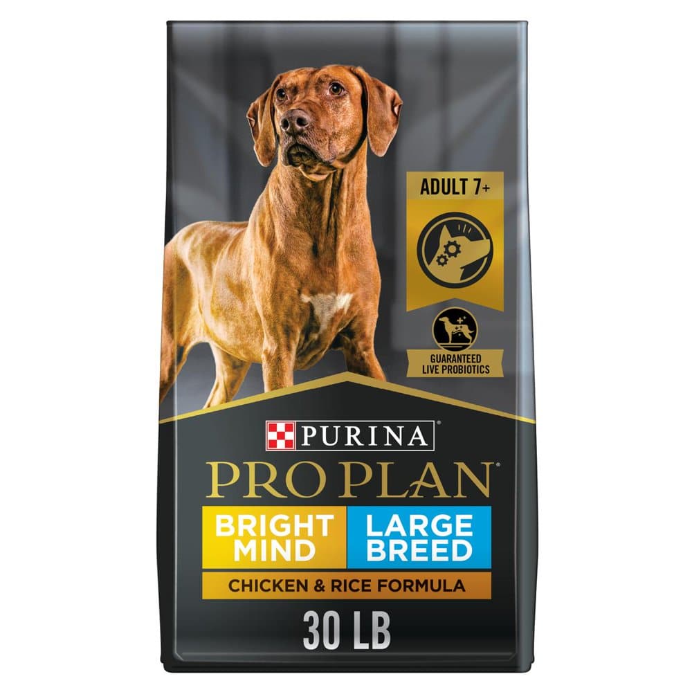 Purina Pro Plan Large Breed Senior Dog Food, Bright Mind 7+ Chicken ...
