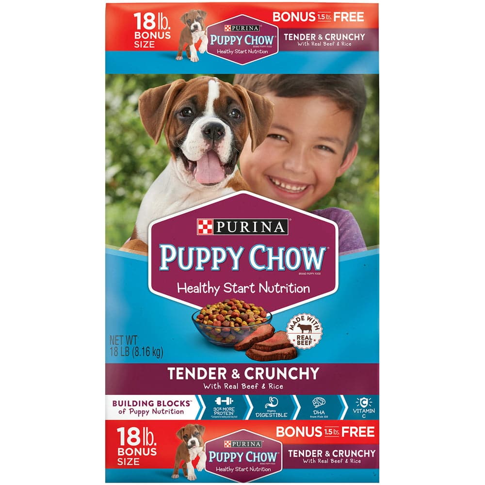 Purina Puppy Chow High Protein Dry Puppy Food, Tender &  Crunchy With ...