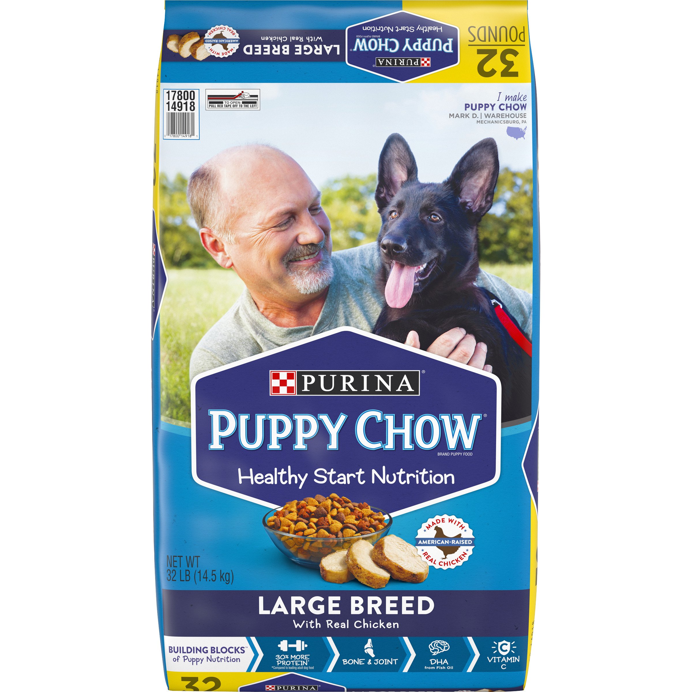 Purina Puppy Chow High Protein Large Breed Dry Puppy Food, With Real ...
