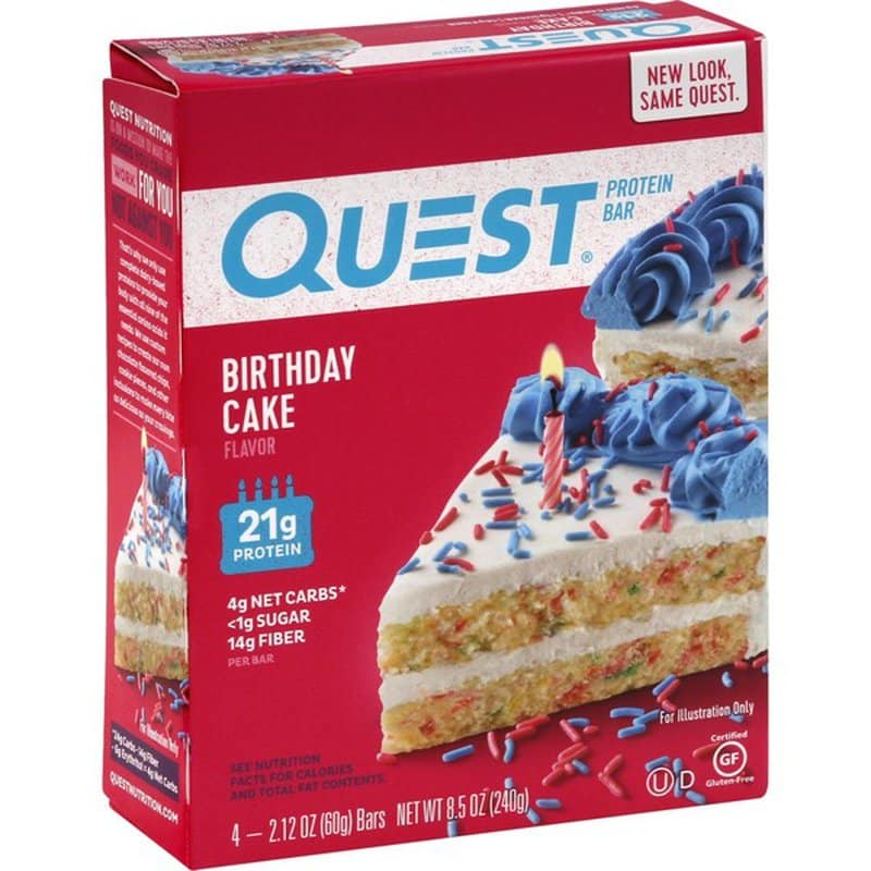 Quest Quest 4pk Bars Birthday Cake (4 oz) from Winn