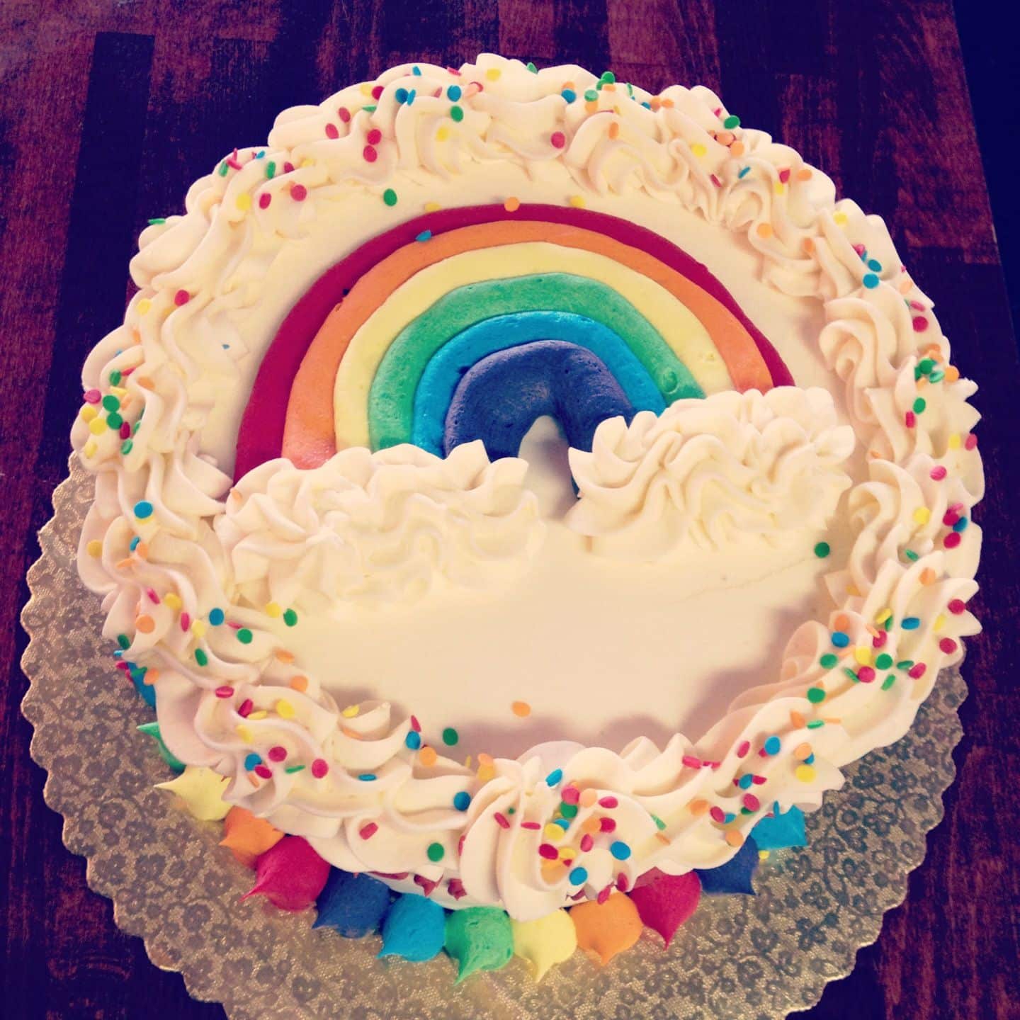 Rainbow Birthday Cake by 2tarts