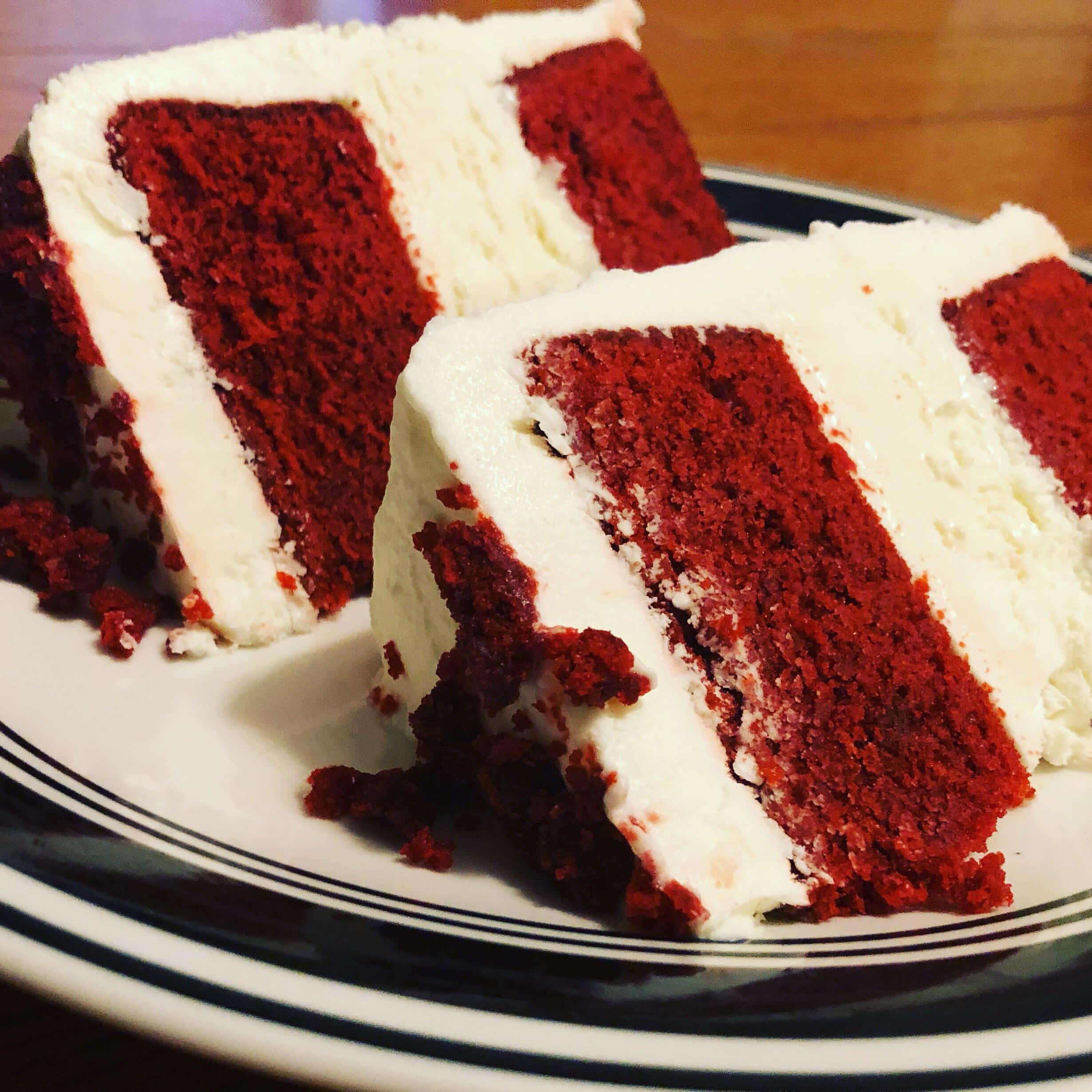 Red velvet cheesecake ice cream Cake! Long flipping name but very ...