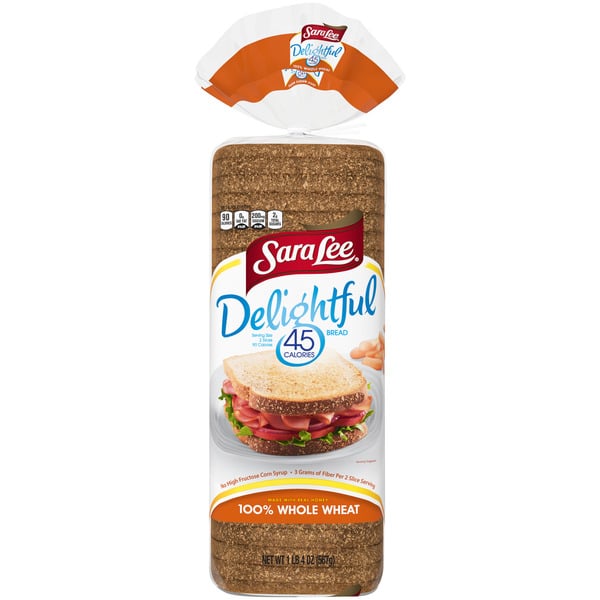 Save on Sara Lee Delightful 100% Whole Wheat Bread 45 Calories Order ...