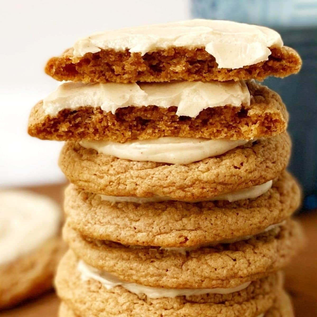 Spice Cake Mix Cookies with Maple Brown Butter Frosting