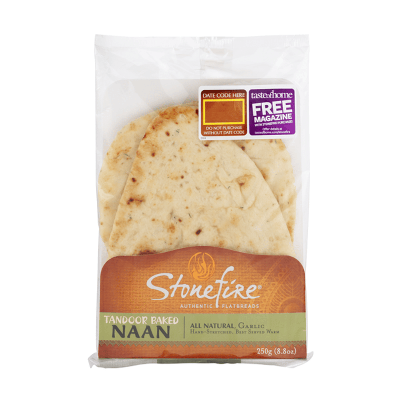 Stonefire Roasted Garlic Naan Bread (2 ct) from Stop &  Shop