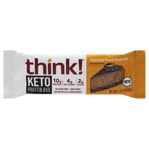 Think Chocolate Peanut Butter Pie Keto Protein Bar, 1.41 ...