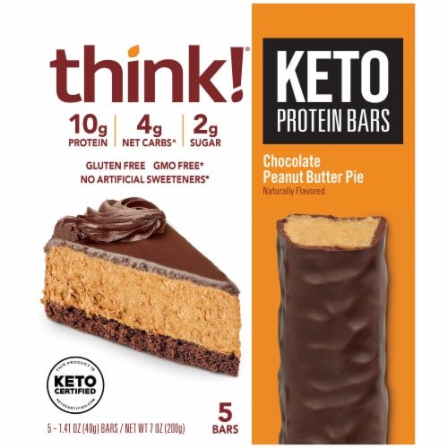 think! Chocolate Peanut Butter Pie Keto Protein Bars, 5 ct ...