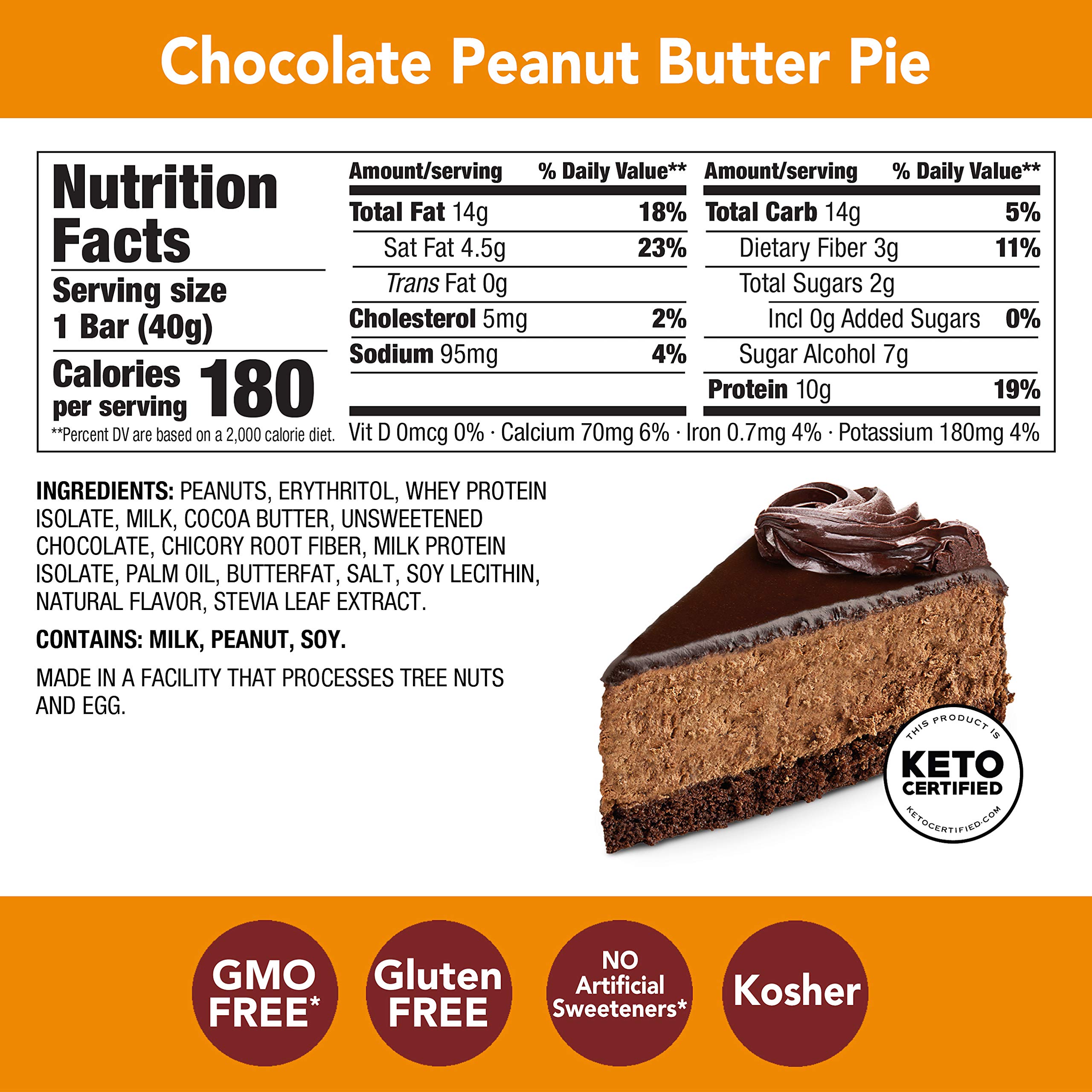 think! Keto Protein Bars  Chocolate Peanut Butter Pie ...