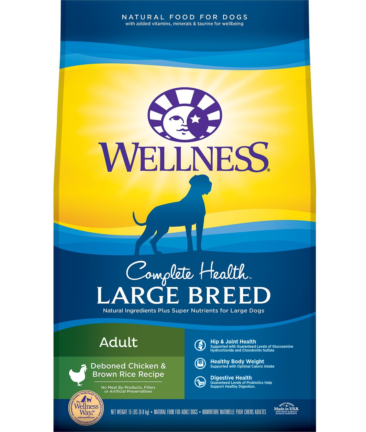 Wellness Large Breed Complete Health Adult Deboned Chicken &  Brown Rice ...