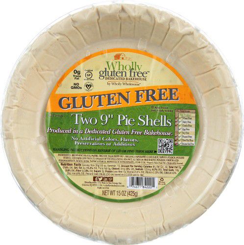 Wholly Gluten Free Pie Shells, 14 Oz (Frozen)