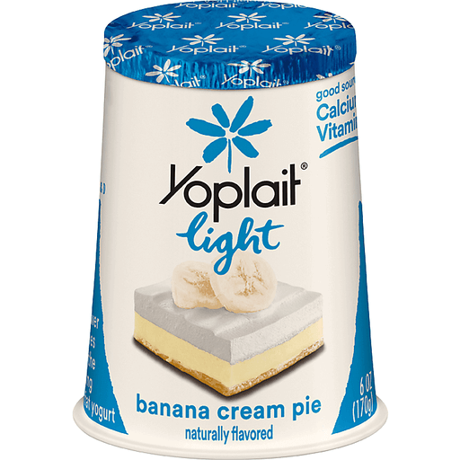 Yoplait Light Fat Free Banana Cream Pie Yogurt 6 oz
